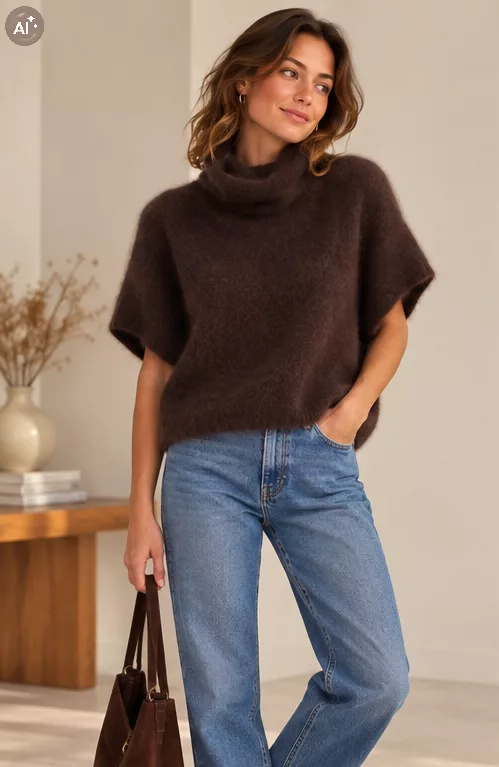 Pull sans manche en racoon 2 coloris – Image 3