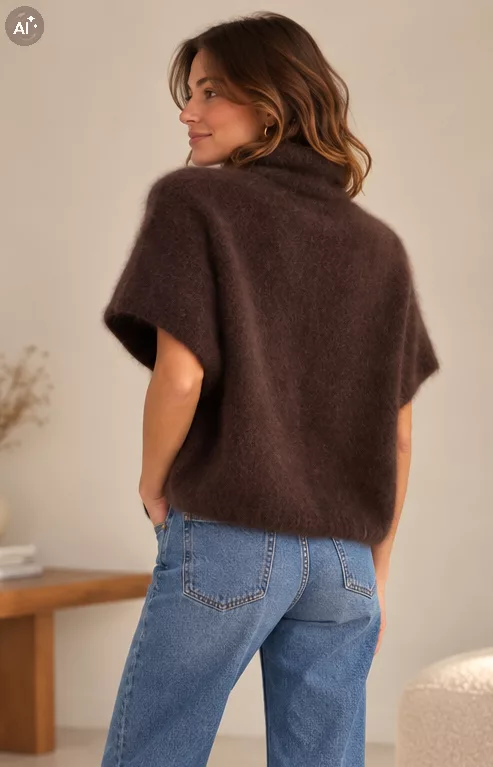 Pull sans manche en racoon 2 coloris – Image 4